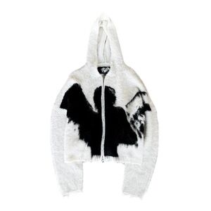 WHATHAPPENEDTOGOD Angel Mohair
Zip Sweater Hoodie